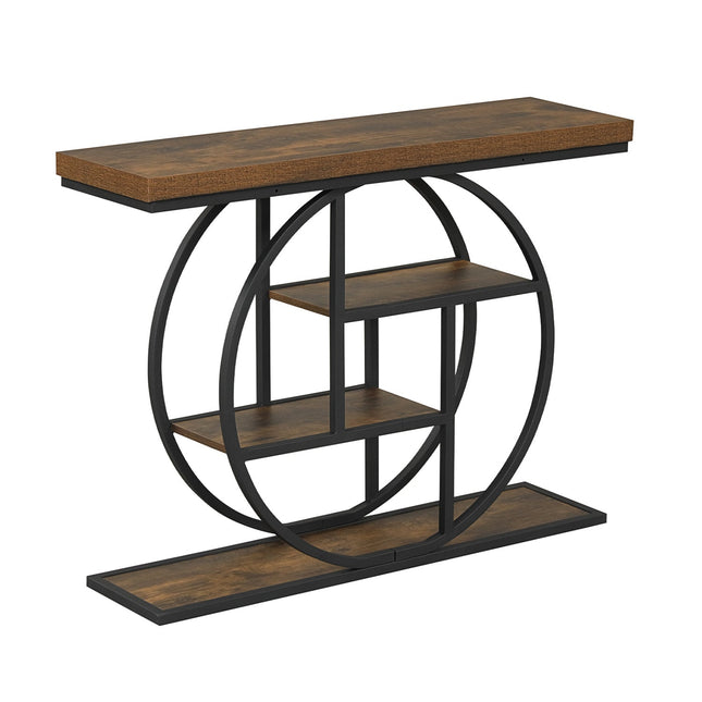 4-Tier Console Table 41 Inches Entryway Table with Storage Shelves