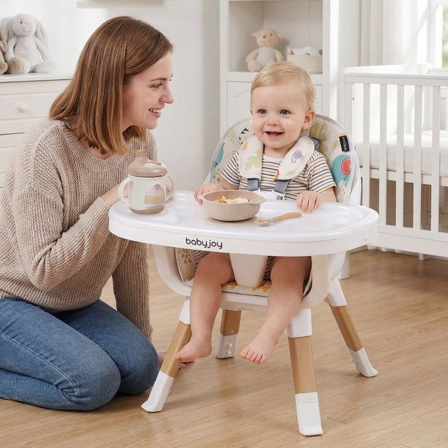 4 in 1 High Chair for Babies Convertible Toddler Highchair-Multicolor