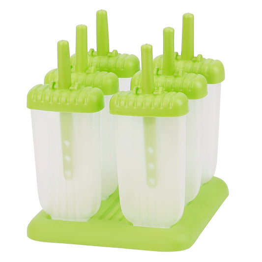 6Pcs Popsicle Molds Reusable Ice Cream DIY Ice Pop Maker Ice Bar Maker Plastic Popsicle Mold For Homemade Iced Snacks