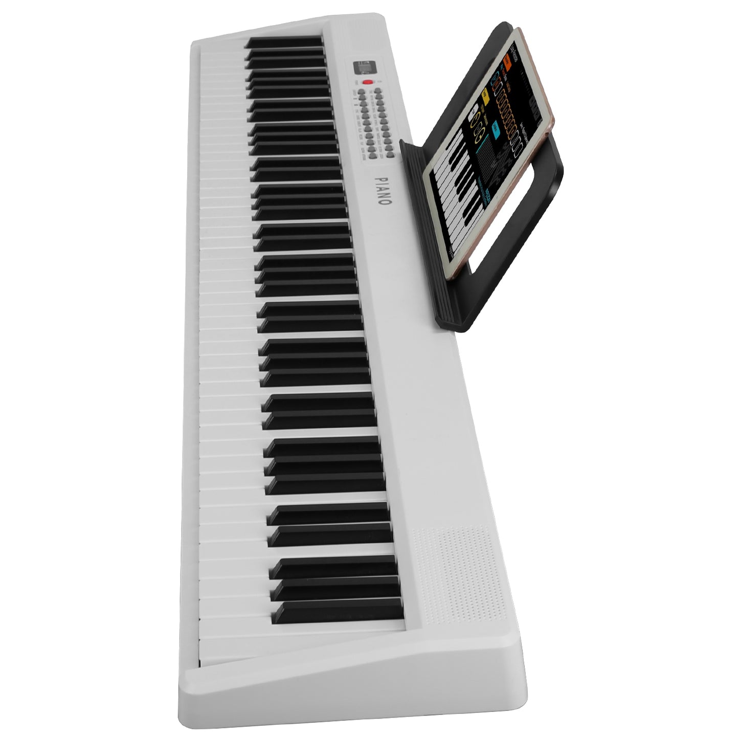Folding Piano Keyboard 88 Keys Foldable Full Size Semi Weighted Piano Digital ElectronicÊPiano with LCD Screen Carry Bag Mic Sheet Music Stand Sticker