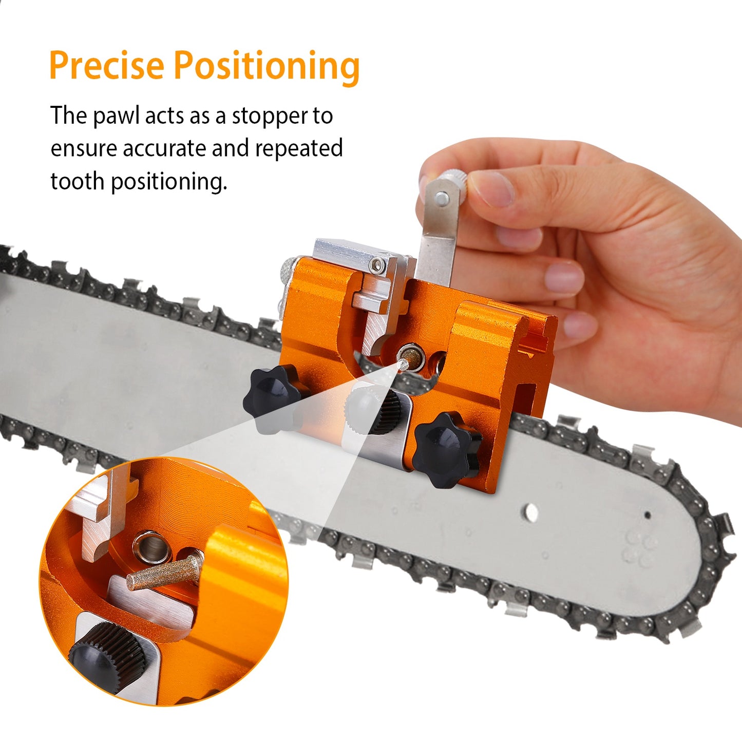 Chainsaw Chain Sharpening Jig Universal Chainsaw Sharpener Kit Hand Crank Chain Sharpener for Electric Saw for Lumberjack Garden Worker