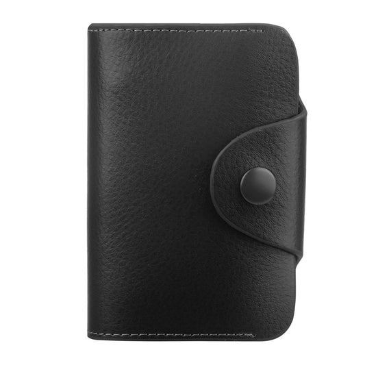 Credit Card Holder Wallet PU Leather Snap Closure Purse Accordion Case with 12 Pcs Card Slots