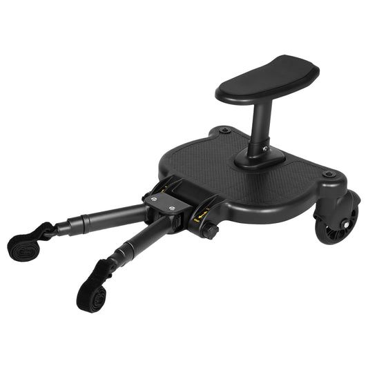 2 In 1 Universal Stroller Board Sit & Stand Buggy Wheeled Board Toddler Stroller Attachment with Detachable Seat for 3-7 Years Old