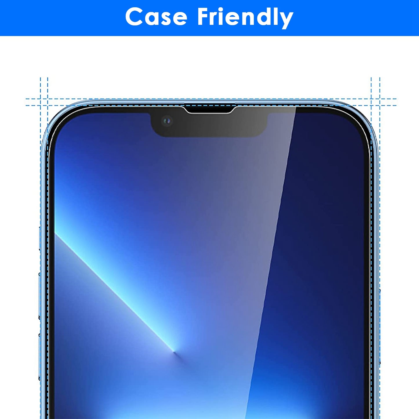 2Pcs HD Clear Screen Protectors 2Pcs Camera Len Protectors Tempered Glass Film Full Coverage Screen Protector Set Fit for IOS Phone 14/14Plus/14Pro/14