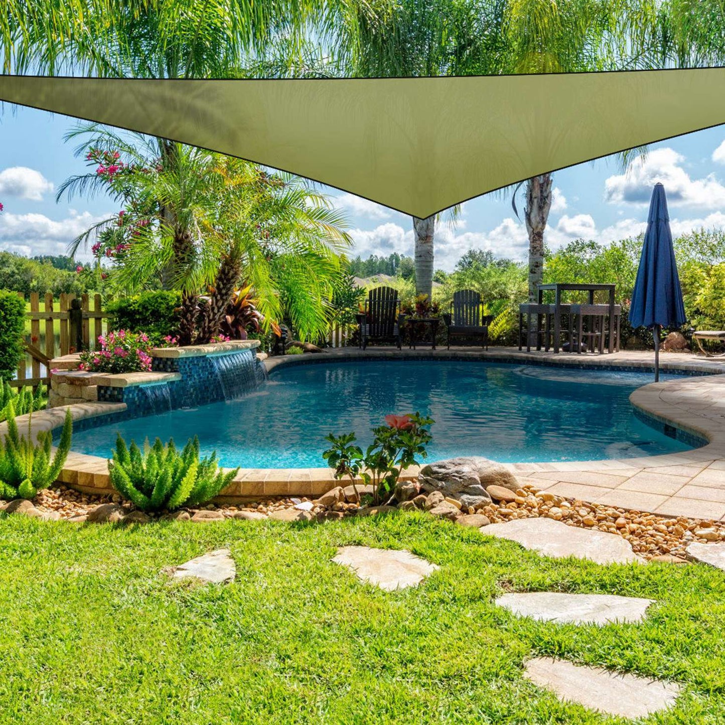 Shade Sail Patio Cover Shade Canopy Camping Sail Awning Sail Sunscreen Shelter Triangle Cover For Kindergarten Playground Outdoor