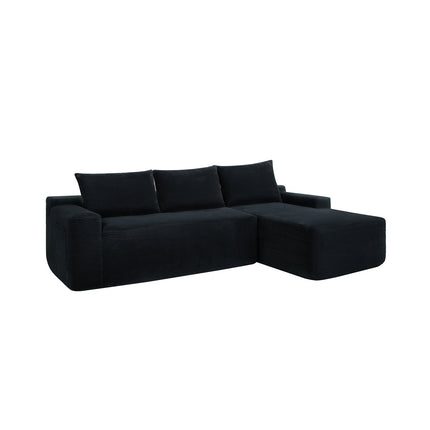 Cloud L-Shaped Corduroy Sectional Sofa with Chaise Lounge
