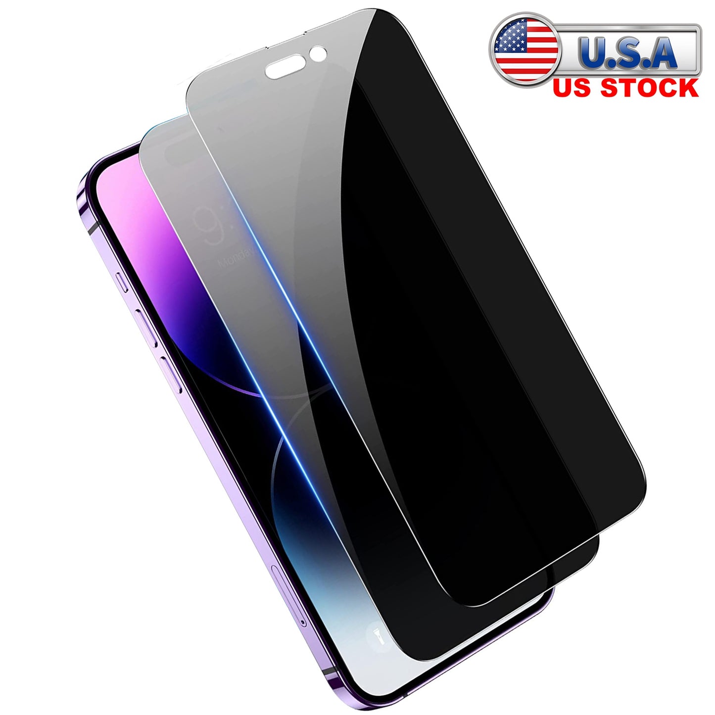 2Pcs Privacy Screen Protectors Tempered Glass Screen Film Full Coverage Screen Protector Fit for iPhone 14/14Plus/14Pro/14Pro Max/13/13Pro/13Max/12/12