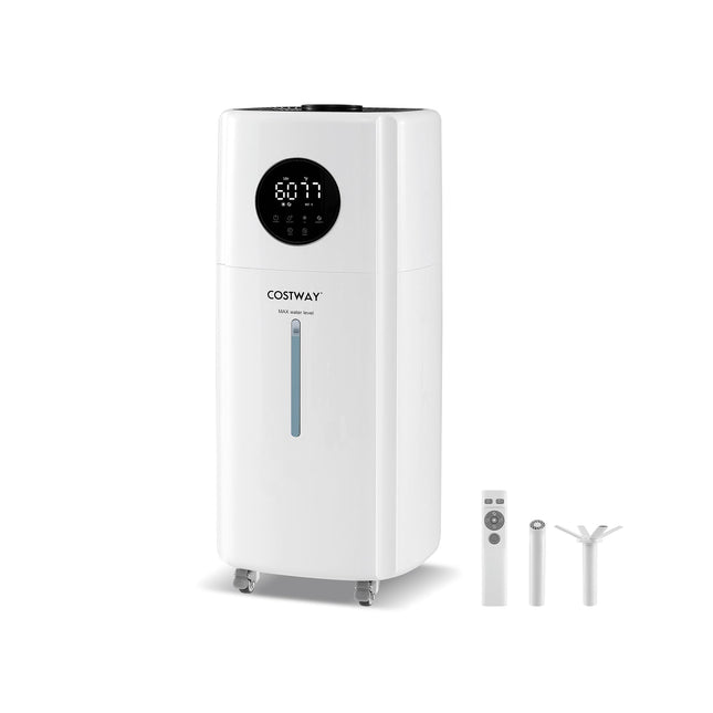 5.5Gal Humidifier with 360¬∞ Nozzles and Wheels for Large Room-White