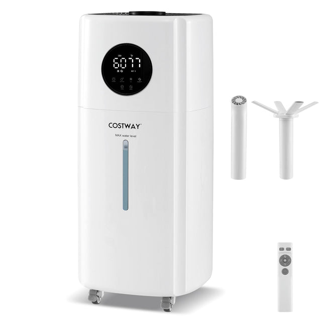 5.5Gal Humidifier with 360¬∞ Nozzles and Wheels for Large Room-White