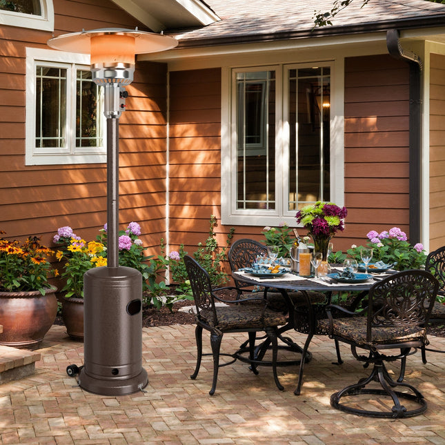 50000 BTU Stainless Steel Propane Patio Heater with Trip over Protection