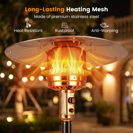 50 000 BTU Patio Propane Gas Heater with Stainless Steel Burner
