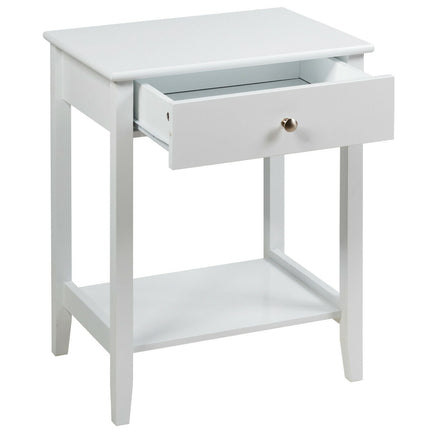 Wooden Nightstand End Table Storage Display