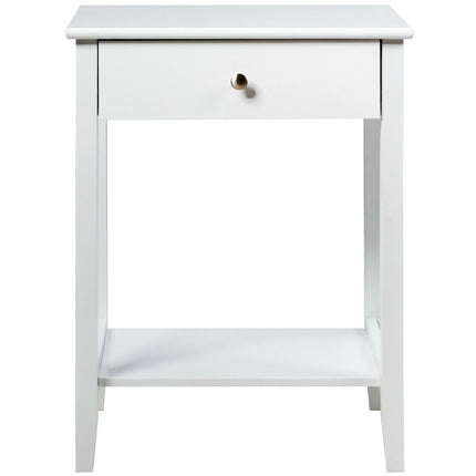 Wooden Nightstand End Table Storage Display