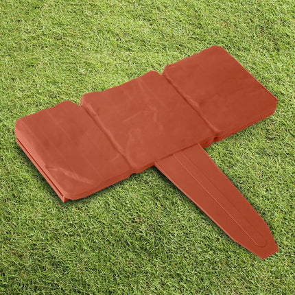 Plastic Garden Lawn Edging 20-Piece Cobblestone Effect