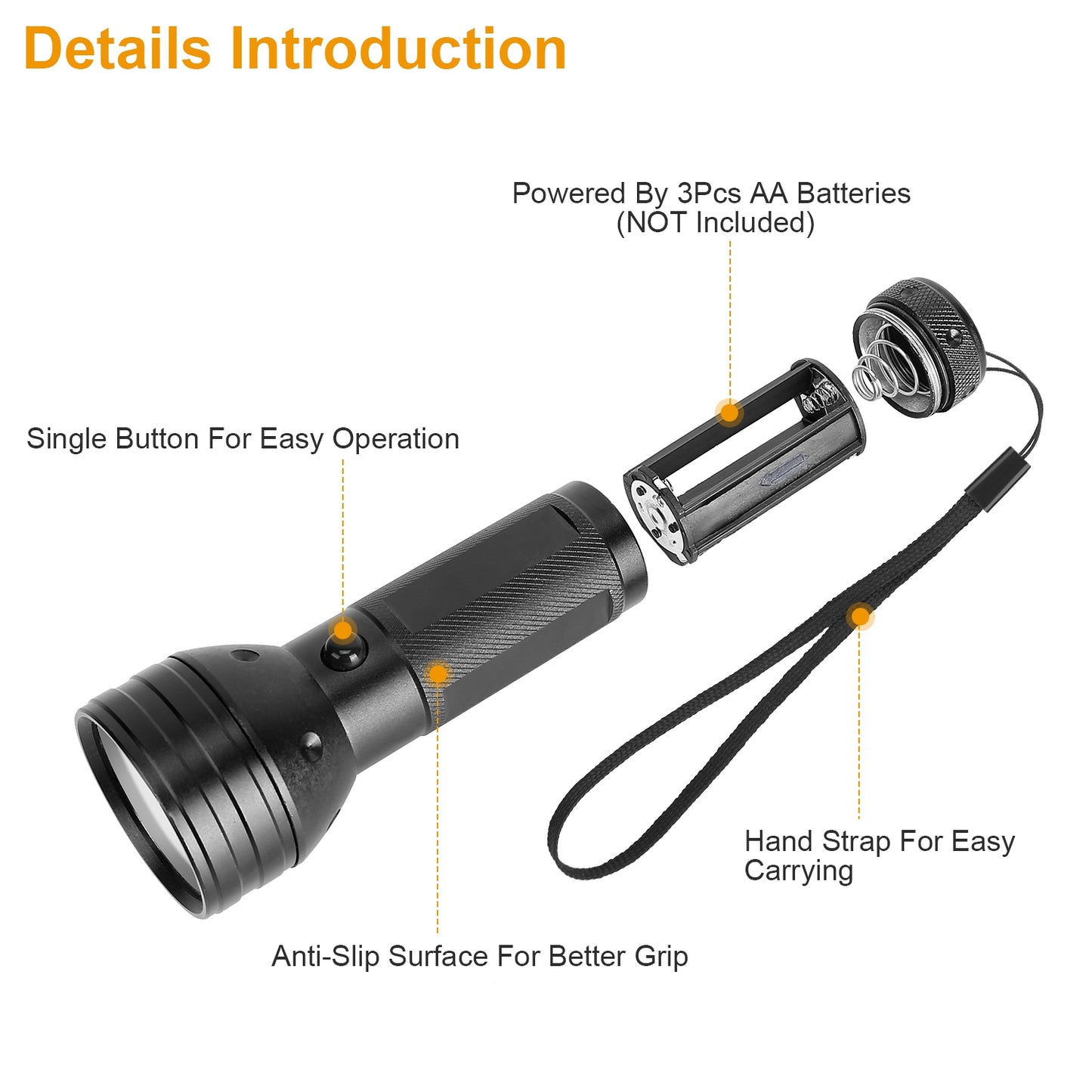 Black Light UV Flashlight 51 LED 395nm Ultraviolet Torch Pet Urine Detector Light For Scorpion Hunting Banknote