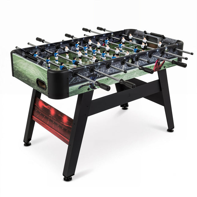 54 Inch Foosball Table with Ergonomic Handles and 2 Balls