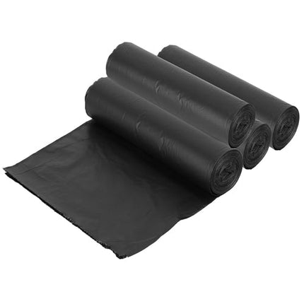 4 Rolls Black Trash Bags – 5.3 Gallon, Unscented & Leak-Resistant