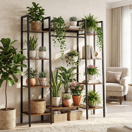 10-Tier Plant Stand with 16-Color LED Lights, 55.5" Tall
