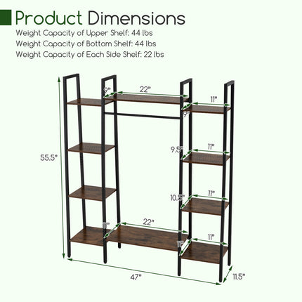 10-Tier Plant Stand with 16-Color LED Lights, 55.5" Tall