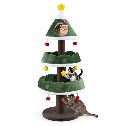 Multi-Level Cat Tree Tower 56.5" with Scratching Posts