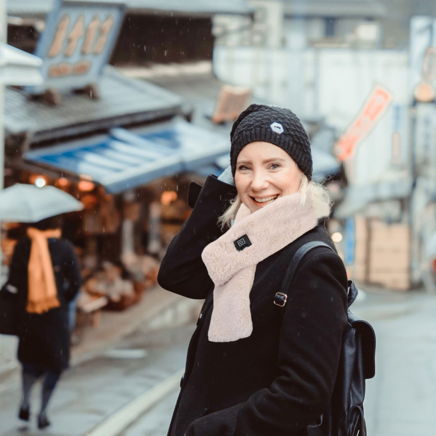 Electric Heated Scarf USB Heating Neck Wrap Unisex Winter Heated Neck Shawl Soft Warm Scarves w/ 3 Heating Modes