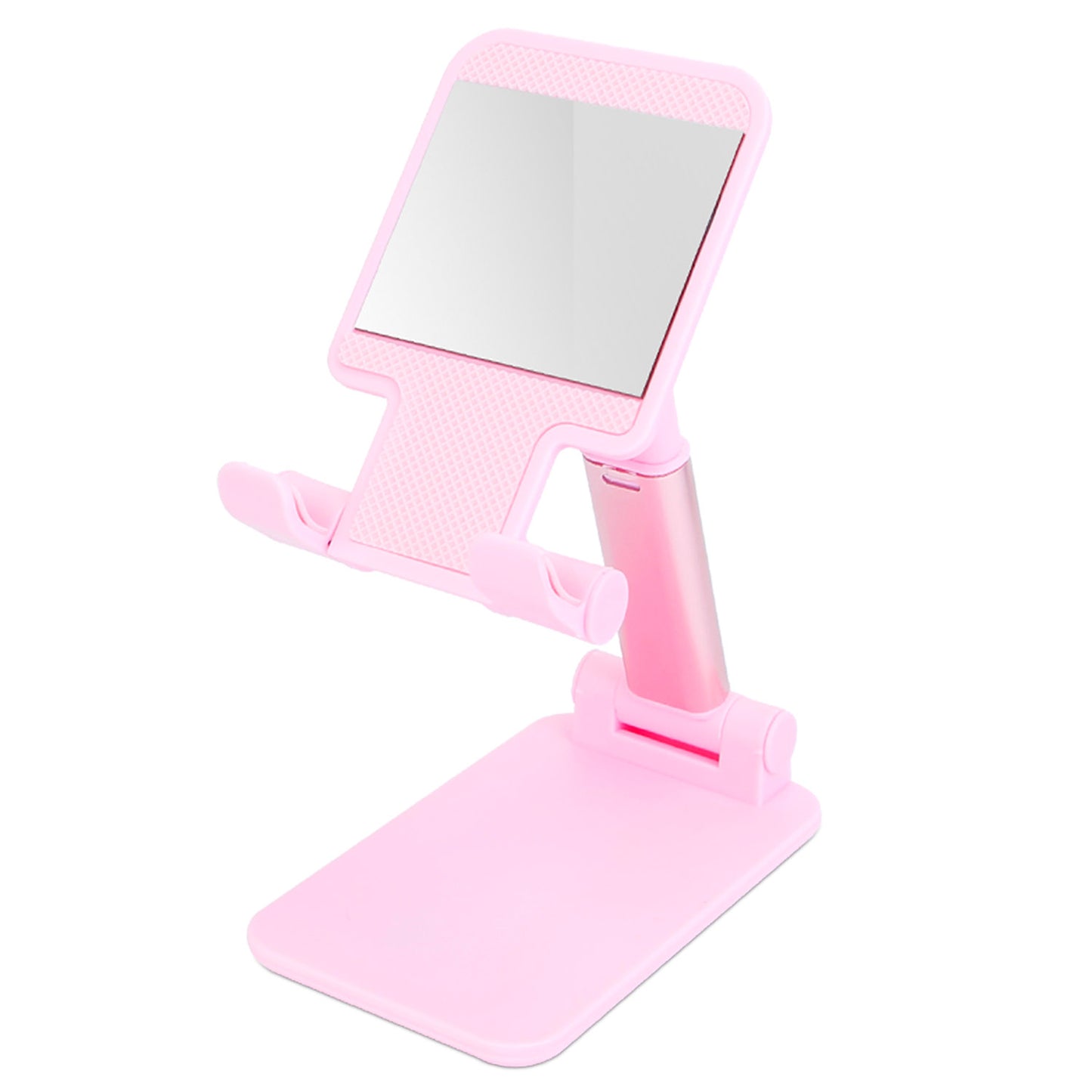 Foldable Desktop Phone Stand Angle Height Adjustable Tablet Holder Cradle Dock w/ Mirror Fit For 4-12.9in Device