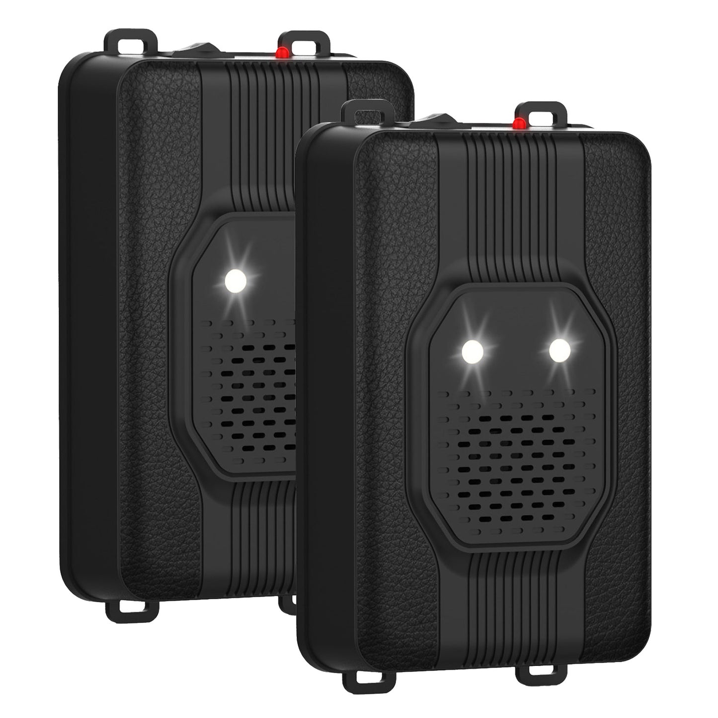 2 Pack Under Hood Ultrasonic Rodent Repeller Rodent Control Deterrent Chaser Blocker for Vehicle Indoor with Strobe Light 3 Power Supplies