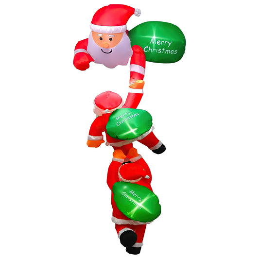 8FT Lighted Inflatable Santa – Climbing Christmas Decoration