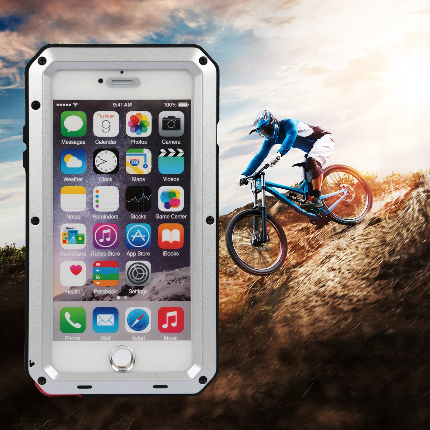 Rugged Shock-Resistant Hybrid Full Cover Case For iPhone 6 Plus