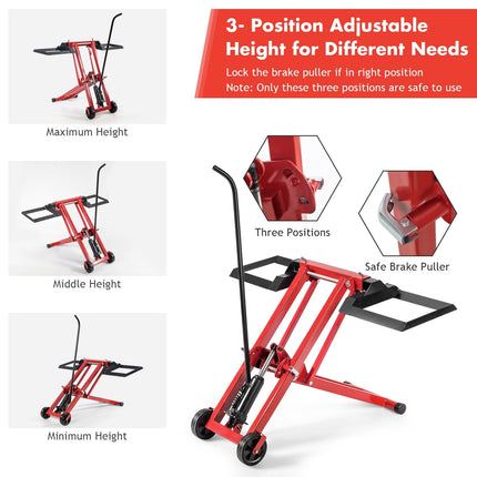 Hydraulic Lawnmower Lift Jack for Tractors and Zero Turn Riding Lawn Mowers