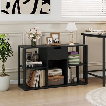 5-Cube Bookcase with Storage Drawer - Modern Display Shelf
