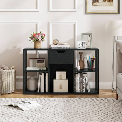 5-Cube Bookcase with Storage Drawer - Modern Display Shelf
