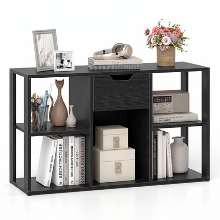 5-Cube Bookcase with Storage Drawer - Modern Display Shelf