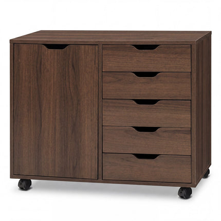5-Drawer Mobile Storage Cabinet with Adjustable Shelf
