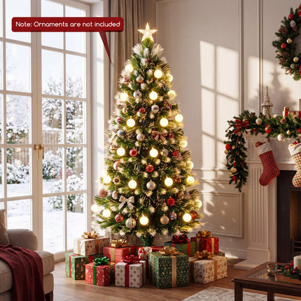 5 FT Pre-Lit Fiber Optic Christmas Tree with LED Lights