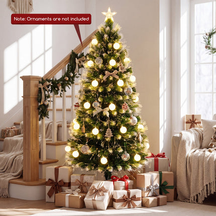 5 FT Pre-Lit Fiber Optic Christmas Tree with LED Lights