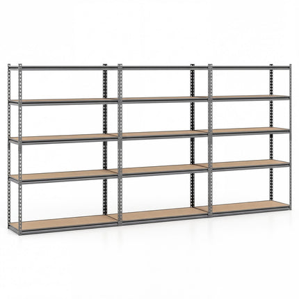 5-Tier Garage Shelving Unit 2200 LBS Metal Storage Shelves Adjustable Utility Rack for Warehouse