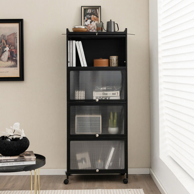 5-Tier Kitchen Baker's Rack with Flip-up PC Doors