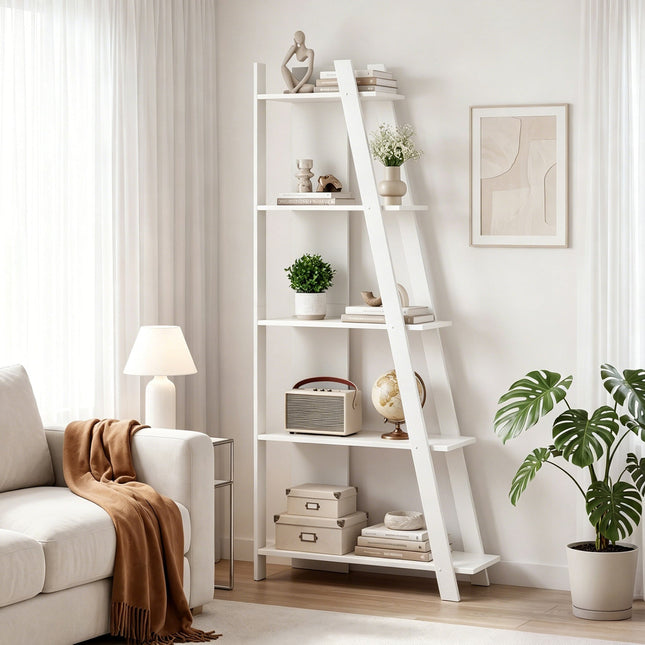 5-Tier Vertical Bookshelf for Small Spaces, 79" Tall
