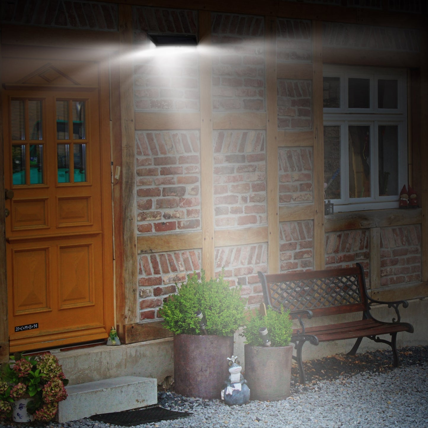 Solar Lights 118 LEDs Solar Wall Light Outdoor Motion Sensor Lamp IP65 Waterproof 120¡ Sensing 270¡Wide Lighting Angle for Garage Garden Pathway