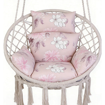 Egg Chair Cushion with Headrest - Thick Padded Swing Seat