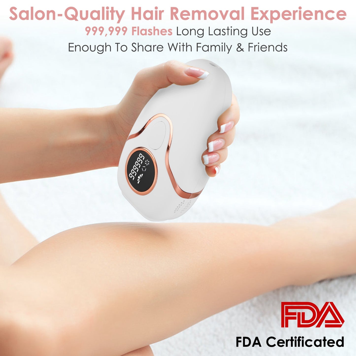 IPL Laser Hair Removal For Woman Man Painless 999999 Flashes Permanent Hair Remover with Ice Cooling System Home Use Lasting Hair Reduction for Armpit