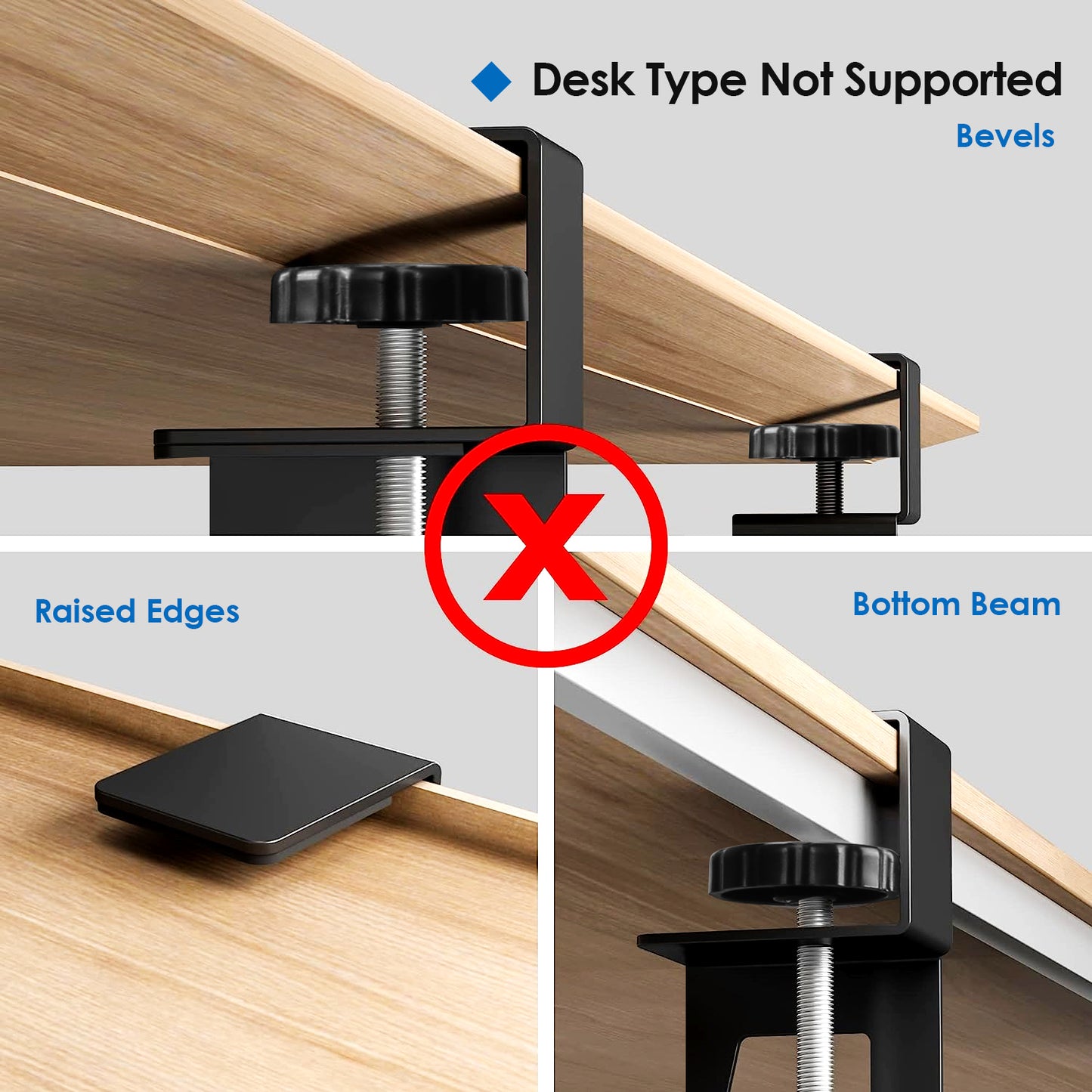 25.59x9.64x0.51in Keyboard Mouse Tray Under Desk Retractable Slide Out Drawer Height Adjustable with C Clamp 55LBS Load
