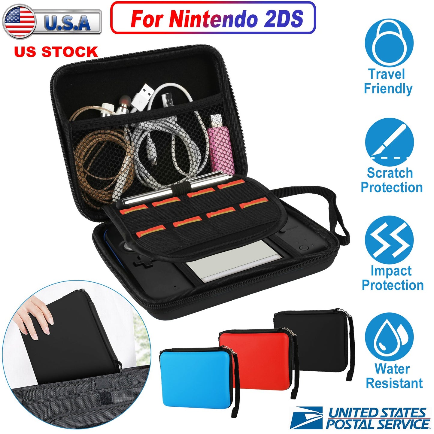 Carrying Case for Nintendo Switch Protective EVA Hard Portable Carry Case Shell Pouch for Nintendo Switch Console & Accessories