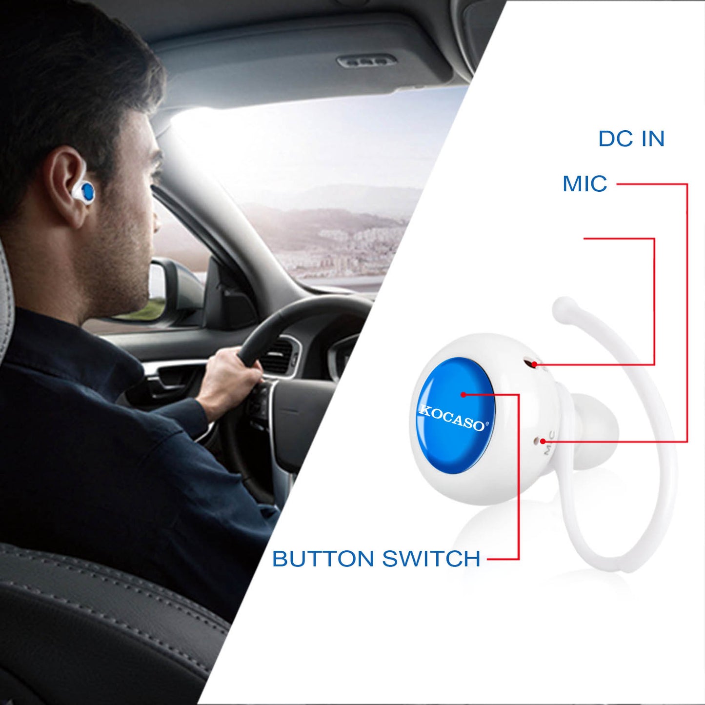 Mini  Stereo Wireless V3.0 Headset Pink