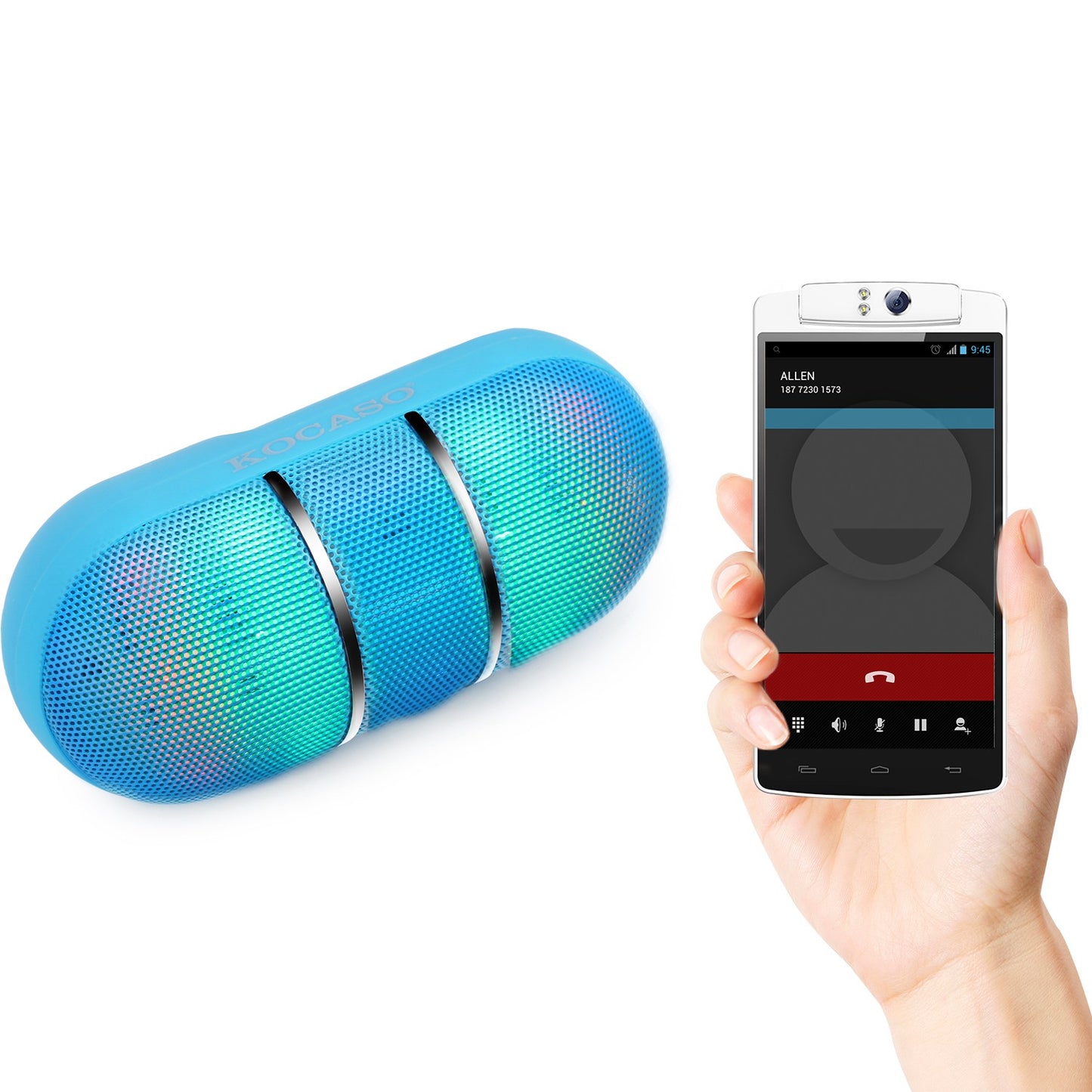 Ultra-Portable Rainbow LED Wireless Speaker