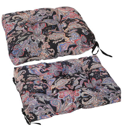 2Pcs Waterproof Rocking Chair Cushion Upper And Lower Back And Seat Sets with Non-Slip Ties Oxford Cloth Surface Polyester Filling Comfortable for Ind