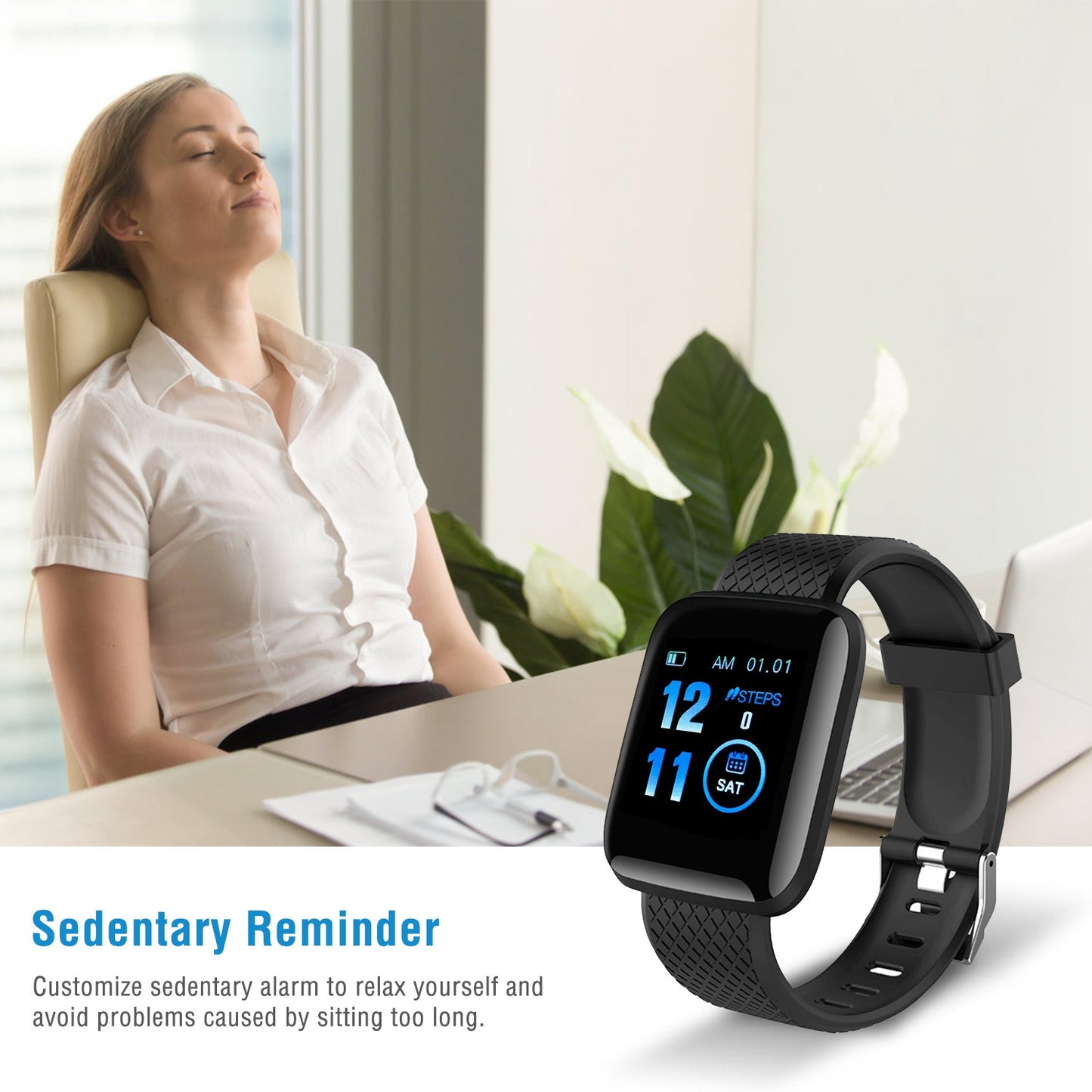 1.3\'\' Fitness Tracker IP67 Waterproof Activity Tracker Smart Bracelet w/Heart Rate Sleep Monitor Pedometer