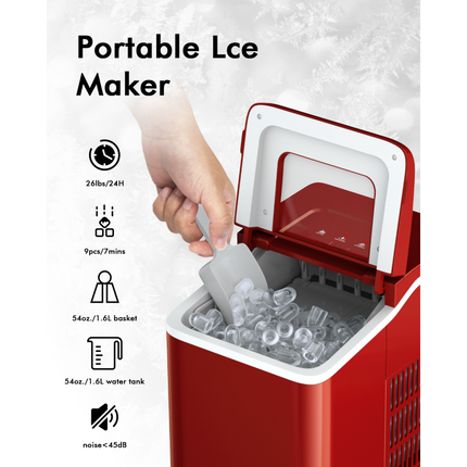 26lb Ice Maker with Scoop