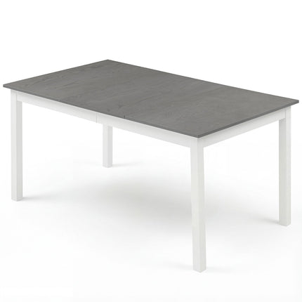 60 Inch Rectangular Dinner Table with Solid Rubber Wood Legs
